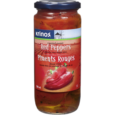 Krinos Roasted Sweet Red Peppers 500ml