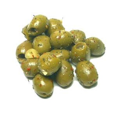 Hot Green Olives Pitted