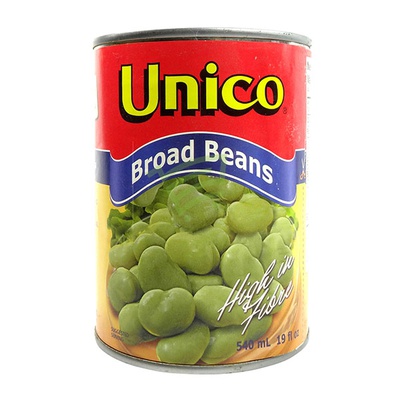 Unico Green Broad Beans 540ml
