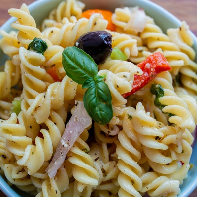 Maria's Mediterranean Pasta Salad With Black Olives