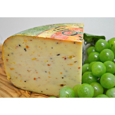 Gouda Cheese With Olive and Tomato