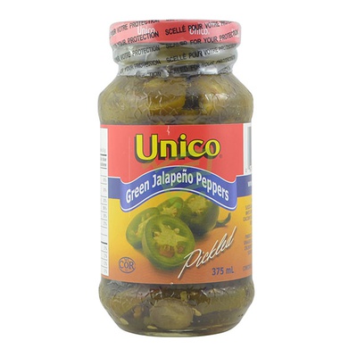 Unico Green Jalapeno Peppers 375ml
