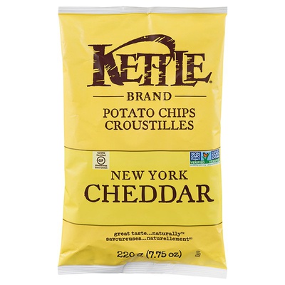 Kettle Brand New York Cheddar Potato Chips 220g
