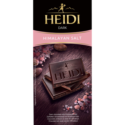 Heidi Dark Chocolate With PINK Himalayan Salt 80g