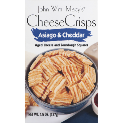 JW Macy's Asiago & Cheddar Cheese Crisps 127g