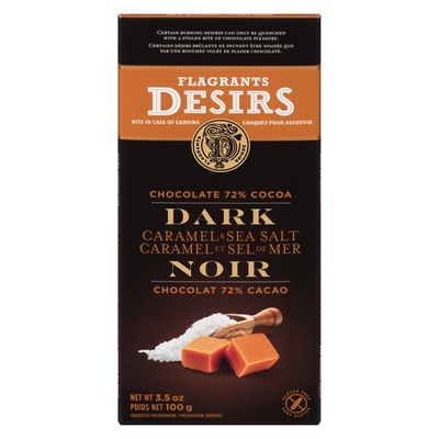 Flagrants Desirs 72% Dark Chocolate With Salted Caramel 100g