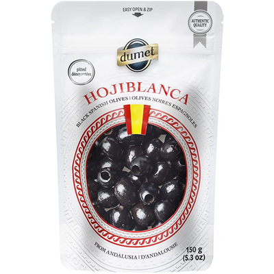 Dumet Hojiblanca Black Spanish Olives 200g