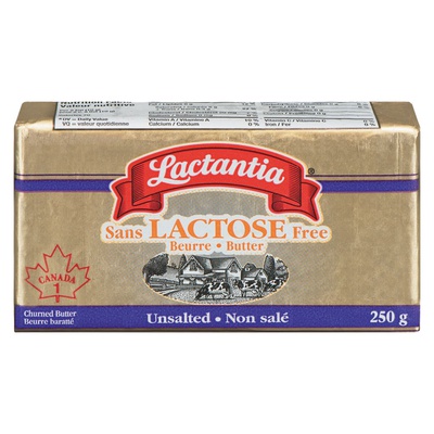 Lactancia Lactose Free Unsalted Butter 250g