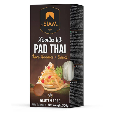 De Siam Noodles Kit Pad Thai Rice Noodles & Sauce 160g