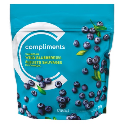 Compliments Frozen Wild Canadian Blueberries 300g