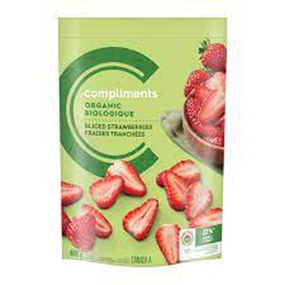 Compliments Organic Frozen Strawberries 600g