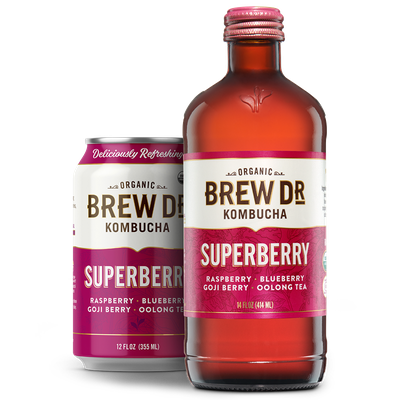 Brew Dr Superberry Kombucha 414ml
