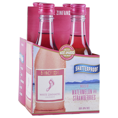 Barefoot White Zinfandel California 4 X 187ml