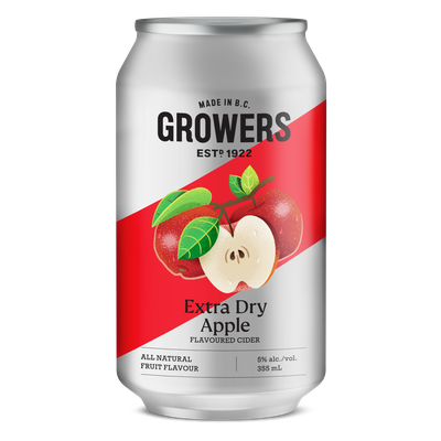Growers Extra Dry Apple Cider British Columbia 6x355ml
