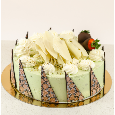 White Chocolate Pistachio Torte